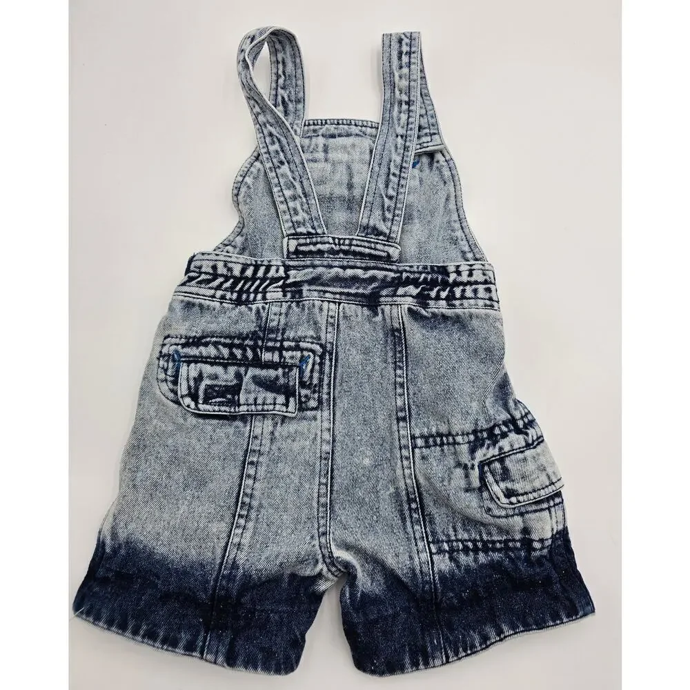Vintage Body Gear Acid Wash Kids Size 2T Denim Overalls